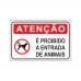 PLACA É PROIBIDO A ENTRADA DE ANIMAIS