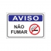 PLACA DE AVISO NÃO FUMAR