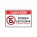 PLACA DE ESTACIONAMENTO GARAGEM PROIBIDO ESTACIONAR