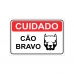 PLACA CÃO BRAVO