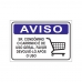 PLACA AVISO CARRINHO DE COMPRAS